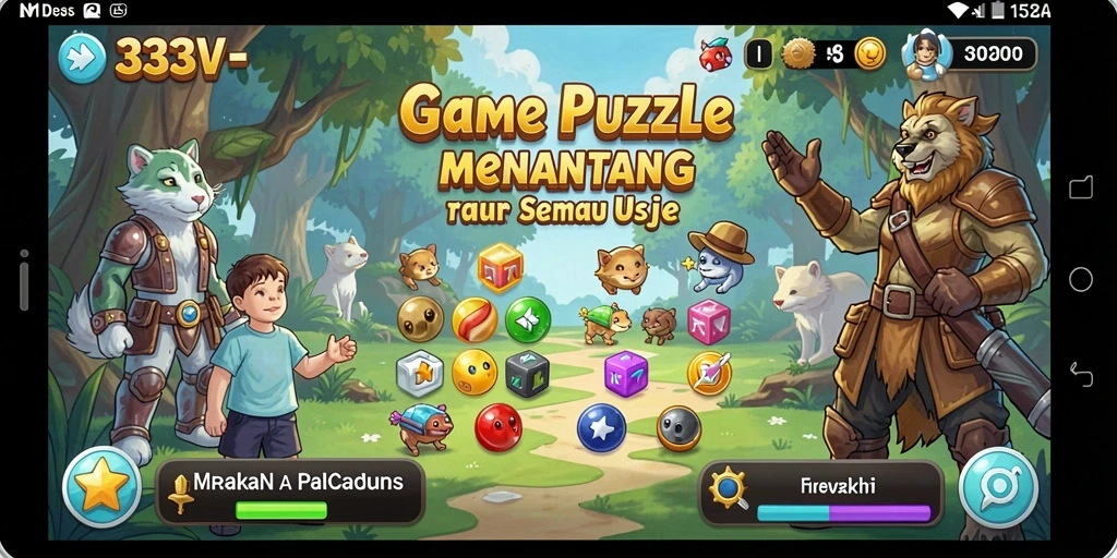 Tampilan gameplay Puzzle di 333V yang menarik dan penuh tantangan.