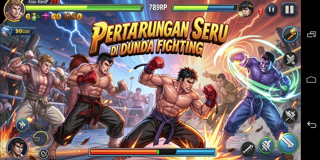 Tangkapan layar menampilkan pertarungan epik di 789RP.