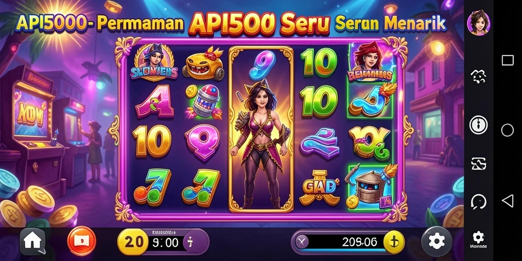 Screenshot utama API5000 menampilkan gameplay slot yang seru dan menantang.