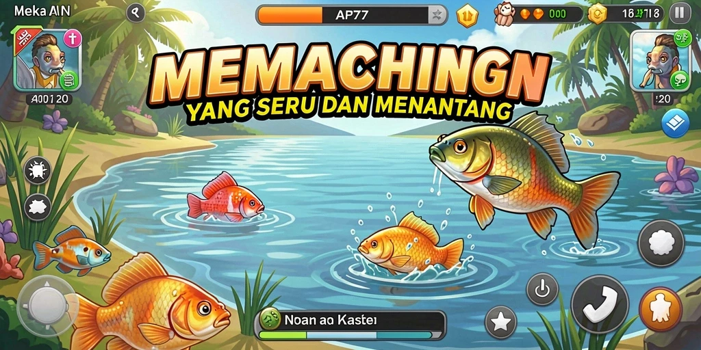 Screenshot API77 menampilkan aksi memancing yang mendebarkan.