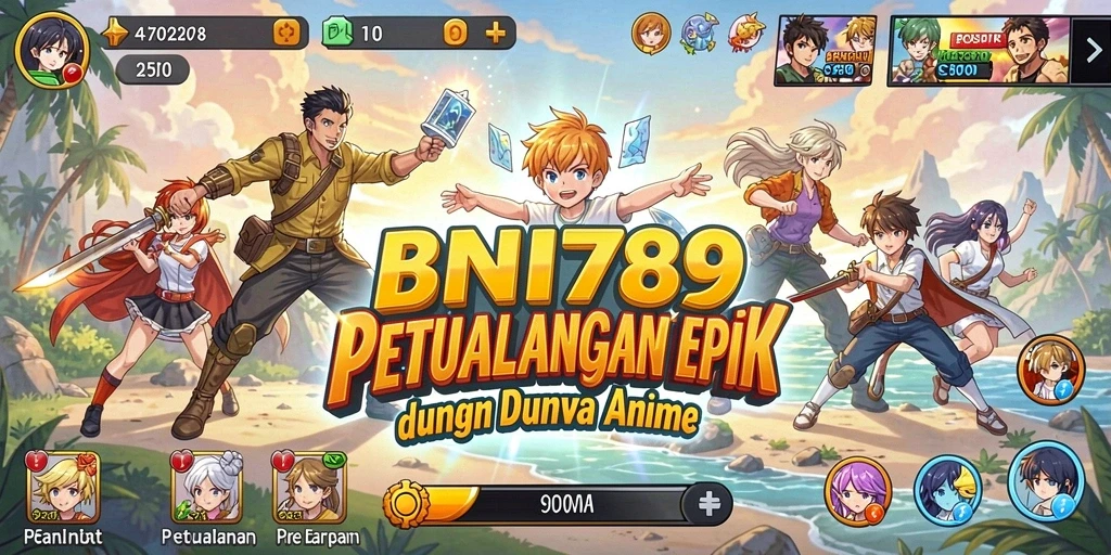Screenshot BNI789 menampilkan gameplay seru dengan karakter Anime yang berjuang.