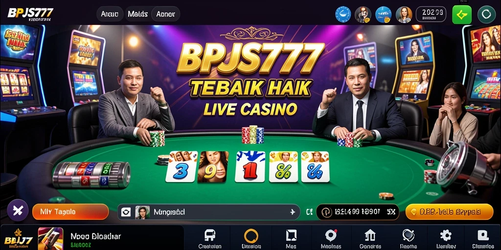 Screenshot menampilkan dealer langsung di BPJS777 dalam permainan Live Casino.