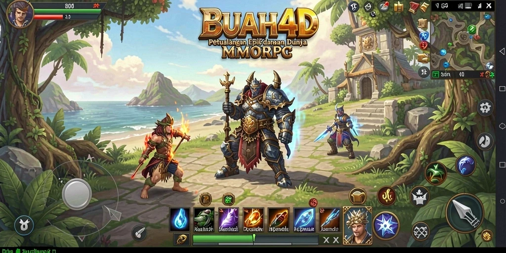 Tampilan permainan BUAH4D yang menakjubkan dengan aksi MMORPG.