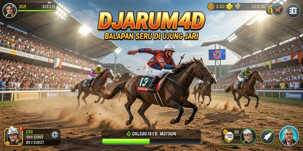 Tampilan gameplay menegangkan saat balapan di DJARUM4D.