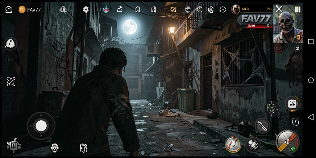 Screenshot FAV77 menampilkan gameplay menegangkan dengan suasana Horror yang mencekam.