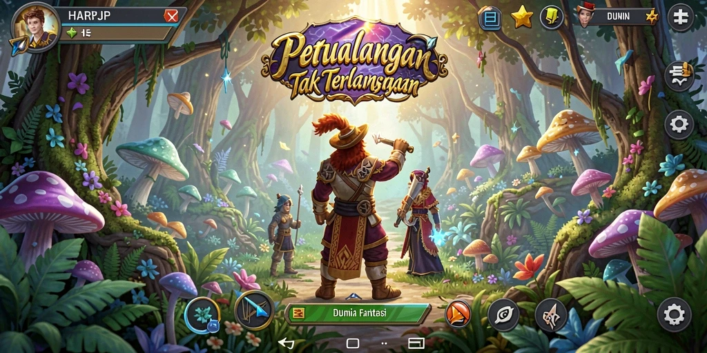 Tampilan gameplay seru dan menantang di dunia petualangan HARAPJP.