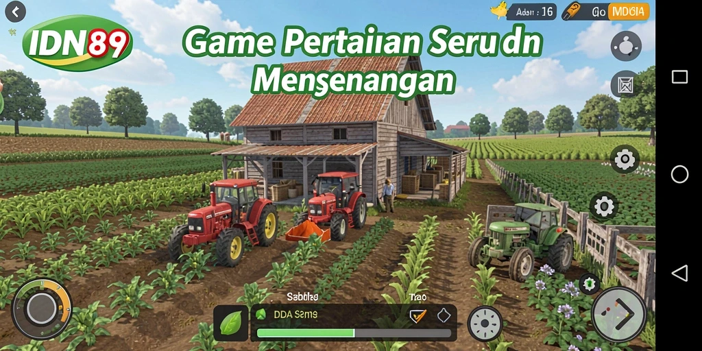 Gameplay IDN89 menunjukkan aktivitas bertani yang seru dan menarik.