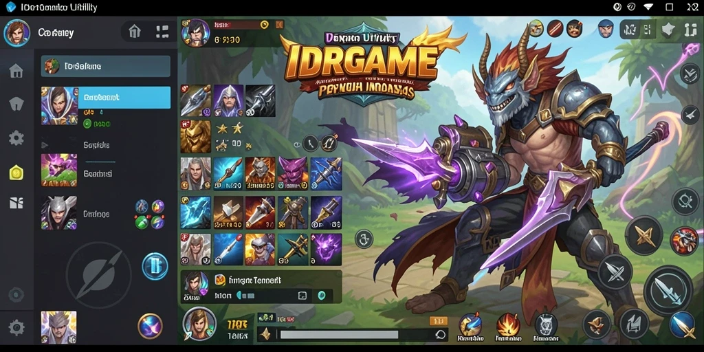 Tampilan antarmuka IDRGAME yang sederhana dan efektif.