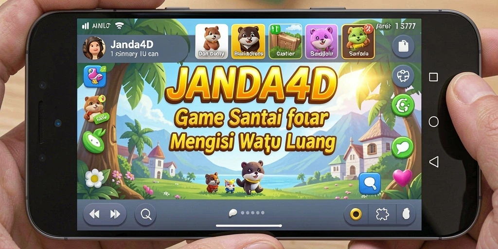 Tampilan gameplay menarik dari JANDA4D yang penuh warna.