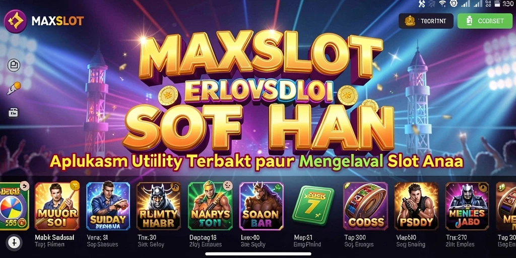 Tampilan antarmuka MAXSLOT yang modern dan fungsional.