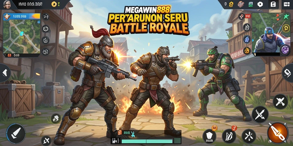 Gameplay seru pertarungan Battle Royale di MEGAWIN888.