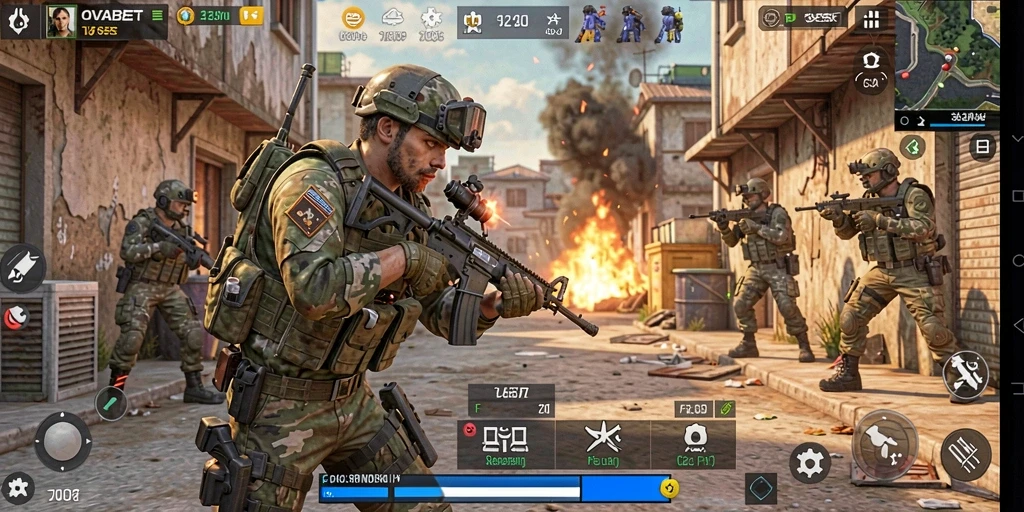 Tangkapan layar gameplay <strong>OVABET</strong> dengan aksi tembak-menembak yang seru.