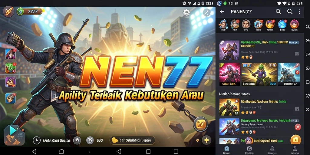 Tampilan utama PANEN77 yang sederhana dan fungsional.