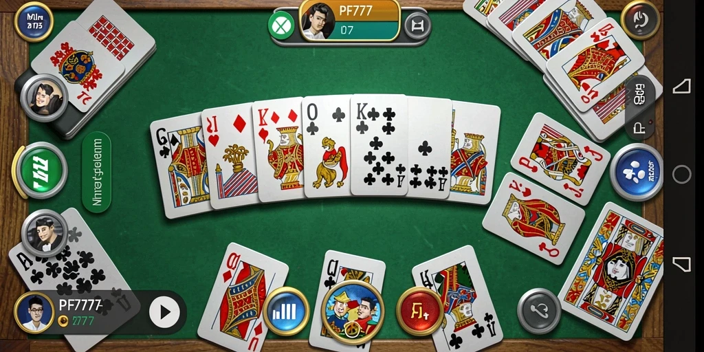 Tampilan gameplay menegangkan di PF777 saat bermain Domino.