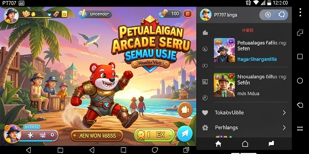 Tampilkan gameplay seru PT707 dengan grafis menarik dan tantangan menantang.