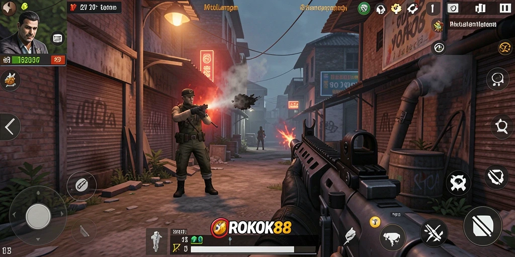 Tangkapan layar utama gameplay ROKOK88 yang menarik dan mendebarkan.