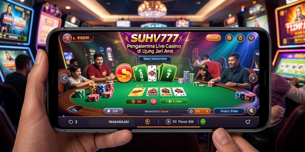 Screenshot utama <strong>SUHU777</strong> menampilkan dealer profesional dalam permainan Live Casino.