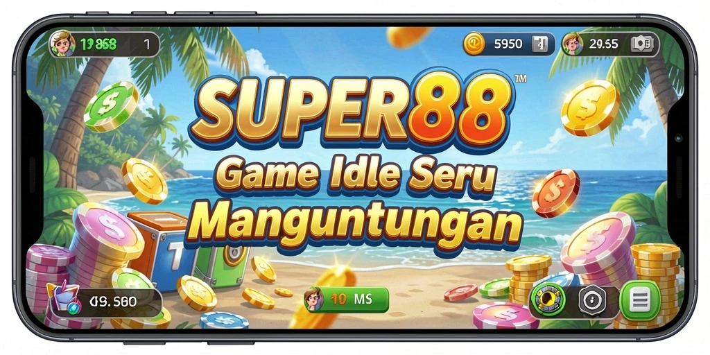Screenshot SUPER88 menampilkan karakter lucu dan gameplay yang menarik.