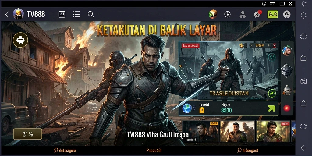 Screenshot TV888 menampilkan suasana gameplay yang mencekam dan penuh ketegangan.