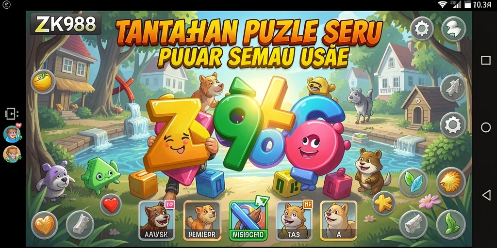 Tampilan gameplay ZK988 dengan teka-teki yang menantang.